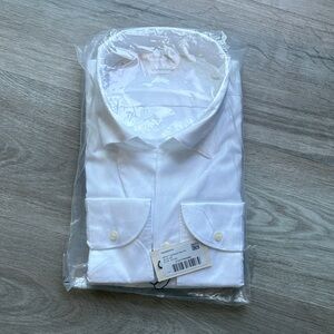 Classic White Men's Dress Shirt